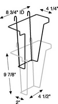 Gridwall Nesting Literature Pocket - 8 1/2"W