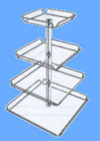 4 Tier Display Tray Tower