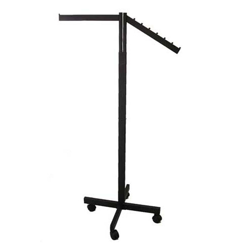 2 Way Rack - Black with Straight Arm and Slant Flag Arm