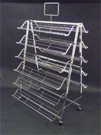 Shoe Display - Folding 2 Sided Shoe Rack