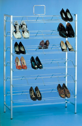 Shoe Display - Chrome Double Shoe Display