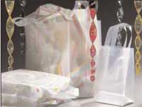 Natural Frosted Shopping Bags - 10"H