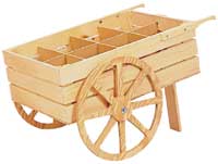 Natural Wood Flower Cart