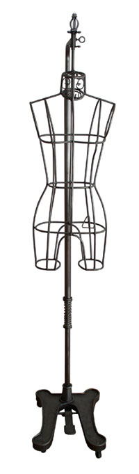 Hanging Metal Torso Form with Base