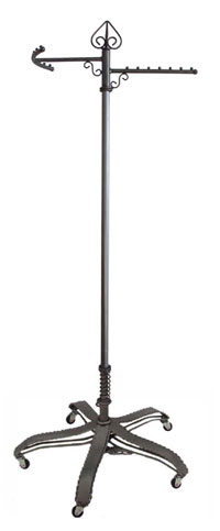2 Way Rack - Raw Steel with Bow Arm