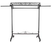 Rolling Rack - Raw Steel with Top Shelf