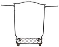 Rolling Rack - Raw Steel with Bottom Shelf