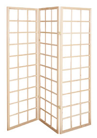 3-Panel Grid Screen - Natural or Stained