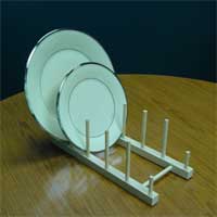 Unfinished Hardwood Dowel Rack, 5 Space