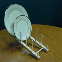 Unfinished Hardwood Dowel Rack, 5 Step