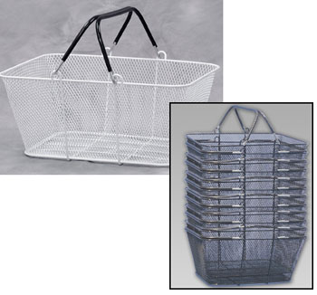 Mesh Metal Shopping Basket Set