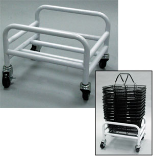 Heavy Duty Mobile Shopping Basket Rack