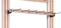 Accessory Bar with Black Brackets - Stained