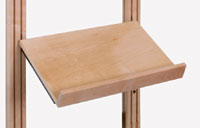 Slanted Shelf with Lip, 24"W - Stained