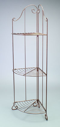 Floor Rack - Ornate Corner Shelf Display, 3-Tier