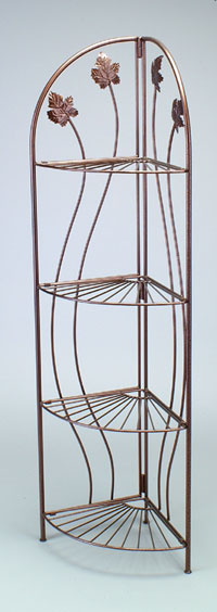 Floor Rack - Ornate Corner Display, 4-Tier