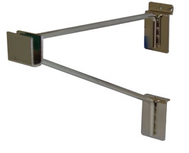 Braced Rectangular Slatwall Hangrail Bracket