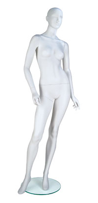 Eve Mannequin Right Leg Forward Cameo White