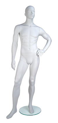 Gene Mannequin Left Hand on Hip Cameo White