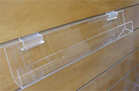 Tilt Back Slatwall Shelf 23.75" Ends Open