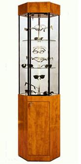 Hexagonal Revolving Tower Display Case