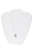 White Leatherette Necklace Easel