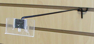 12.5" Extended Label Holder Hook - Fits Pegboard or Slatwall