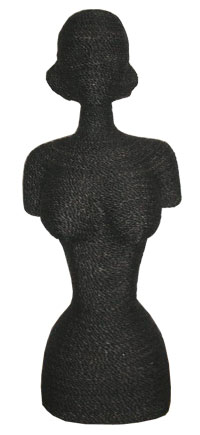African Lady Paper Mache Jewelry Display