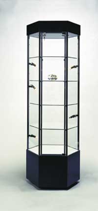 Hexagonal Floor Display Case