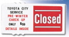 Open/Closed Sign Horizontal Red & White
