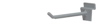 4" Nylon Slatwall Hook White