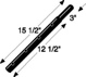 15" Upright Swedged Extender - White