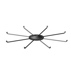 Tier with Eight 6" Hooks White