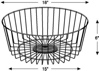 Round Basket Tier 18"W x 6"H Black
