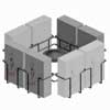 8 Pocket Tier For 4"W X 6"H Black