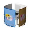 4 Pocket Curved Tier 8.5" x 11" Black