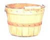 Natural Wood Basket, 1/4 Peck