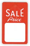 Large Button Slit Sale Tag