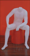Zen Seated Male Headless Plastic Mannequin - Qty 9