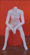 Zen Seated Female Headless Plastic Mannequin - Qty 9