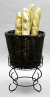 Wicker Basket & Pedestal Stand - Medium