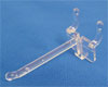 Clear Acrylic Pegboard Hook and Slatwall Hook 2"L