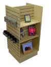 Premium Slatwall H-Unit Floor Display with Caster Kit