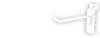 Slatwall Hook - 6" White