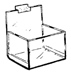 Slatwall Single Hosiery Bin