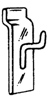 Lexan Slatwall Hook 1" L