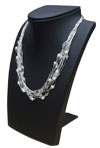Necklace Display Bust - Black Leatherette