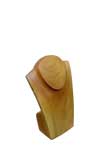 Small Wood Jewelry Display Bust - Natural