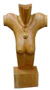 Wood Jewelry Display Sculpture - Natural