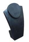 Large Wood Jewelry Display Bust - Black